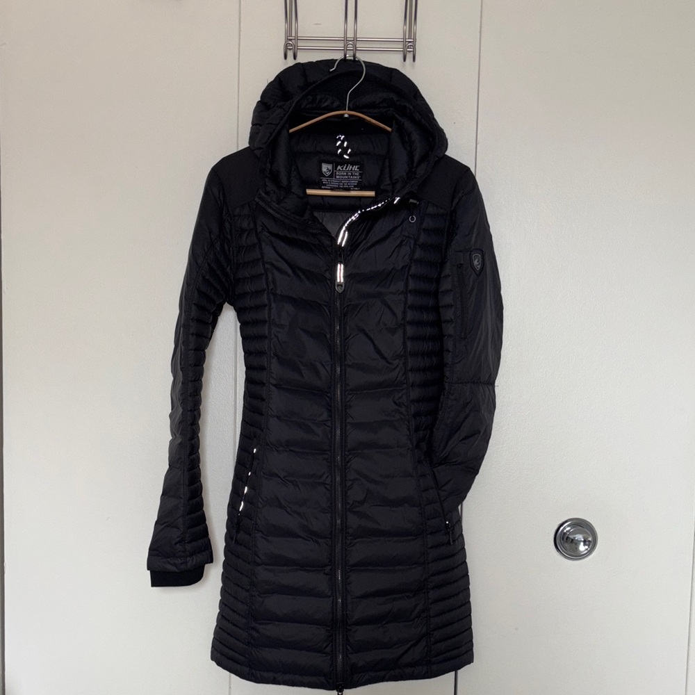 KÜHL Women's Mountain small Black Hooded Puffer Jacket